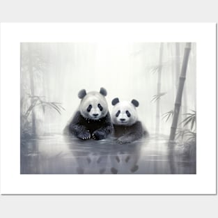 Panda Animal Discovery Wild Nature Ink Sketch Style Posters and Art